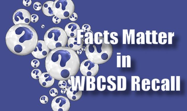 Facts Matter in WBCSD Recall
